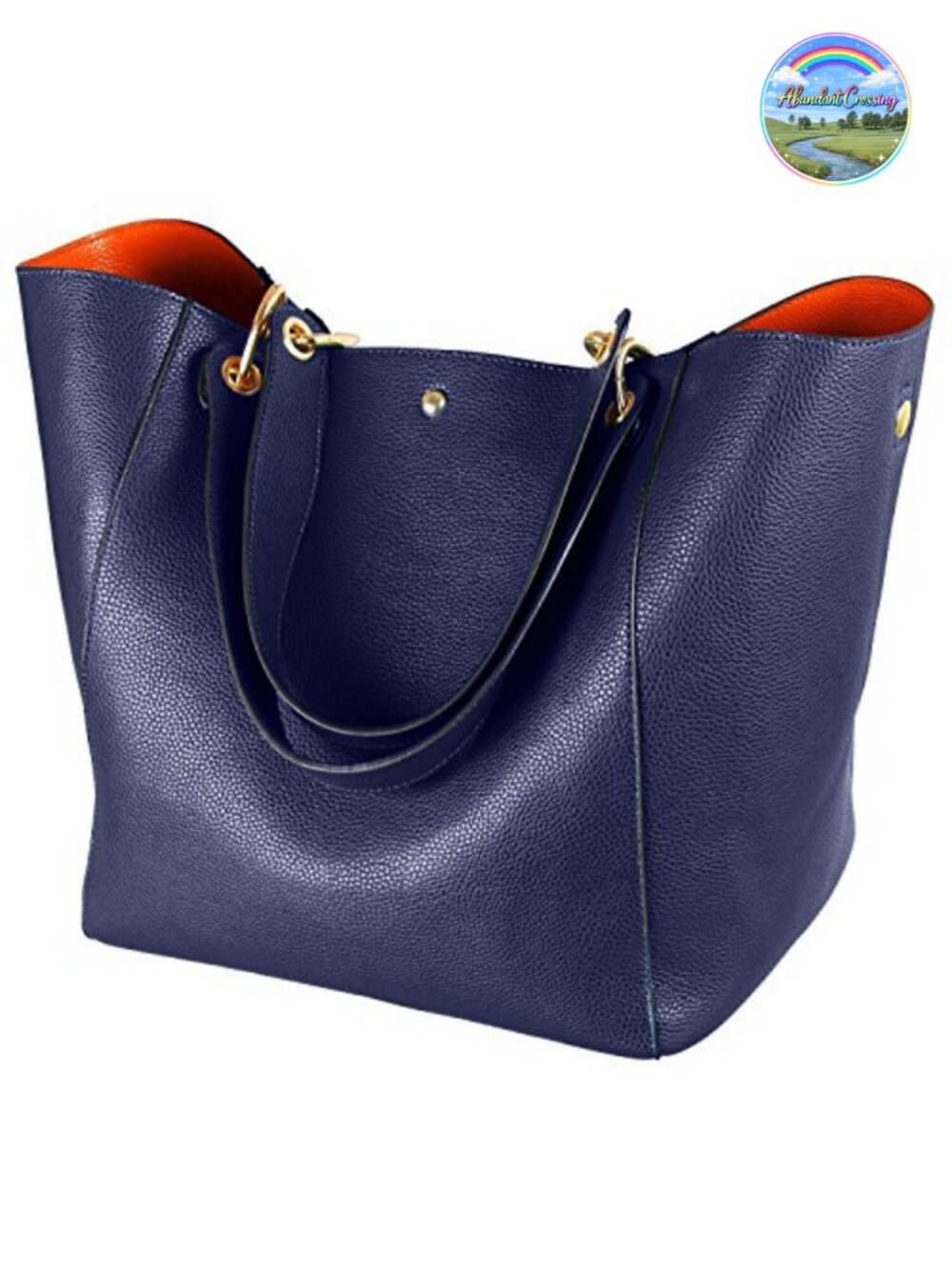 Large Work Tote Bag Waterproof Vegan Leather Bucket Purse Handbag